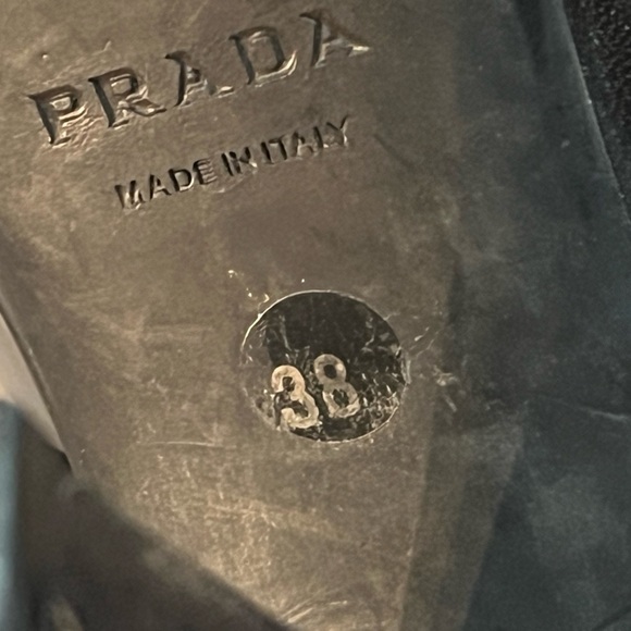 Prada Buckle Open Toe Strappy Heels Sandals EUR 38 US 8 Brown - Picture 8 of 10